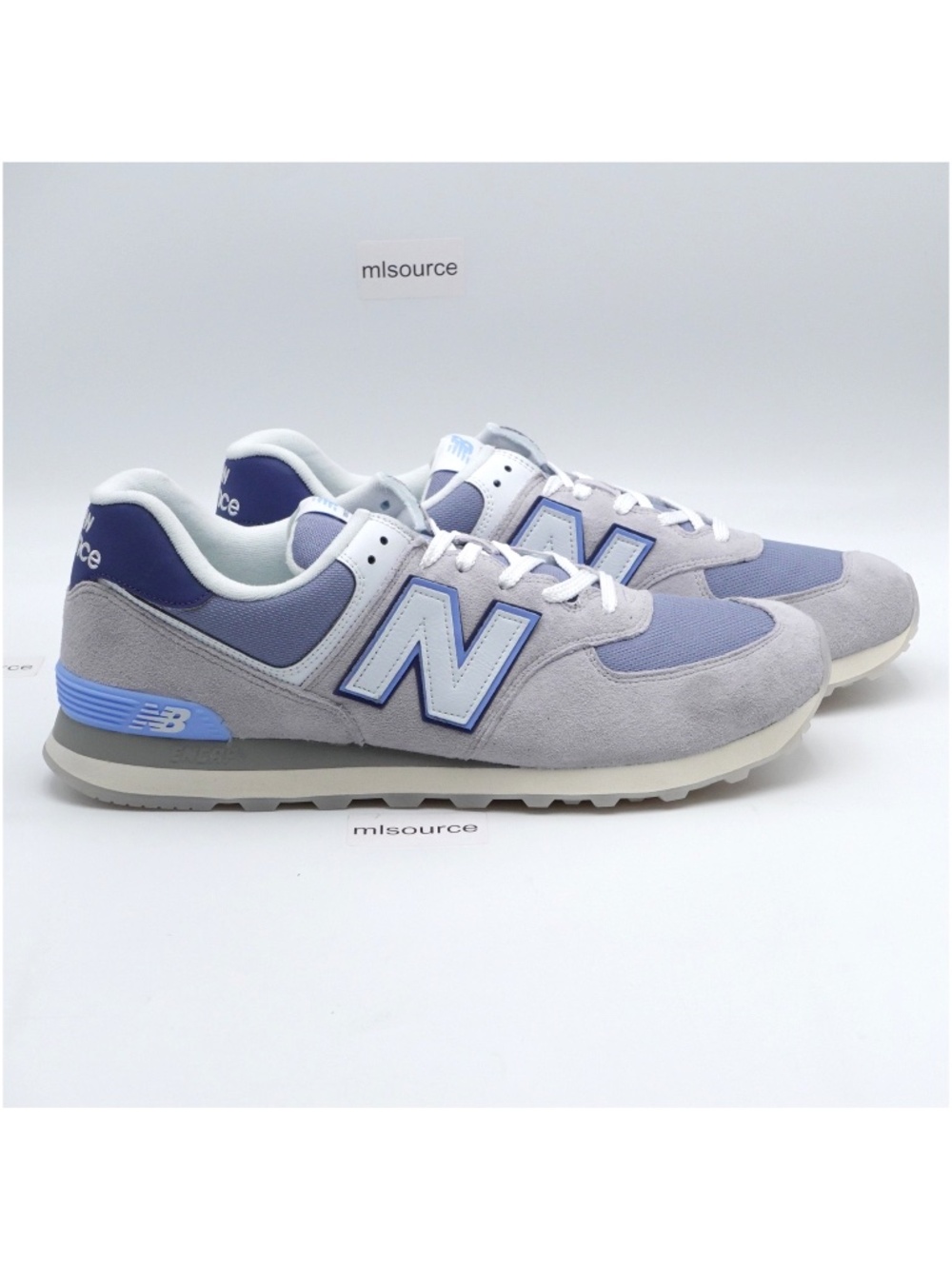 NEW Men's New Balance 574 Sneakers U574PGB Pearl Grey/NB White - Picture 2 of 12